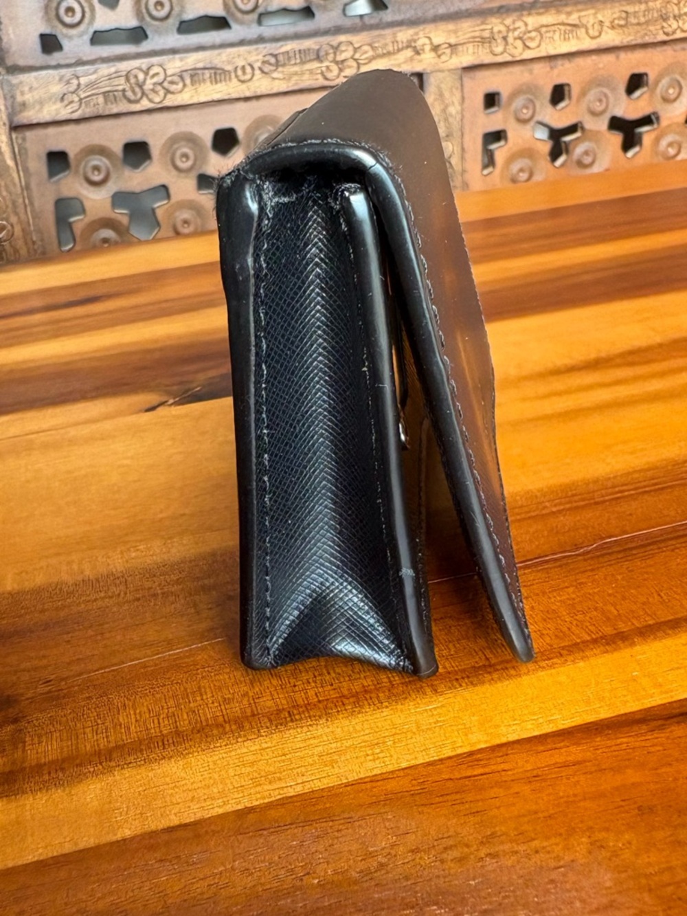 NWOT COACH Darcy Black Leather Business Card Case Wallet - Picture 7 of 8